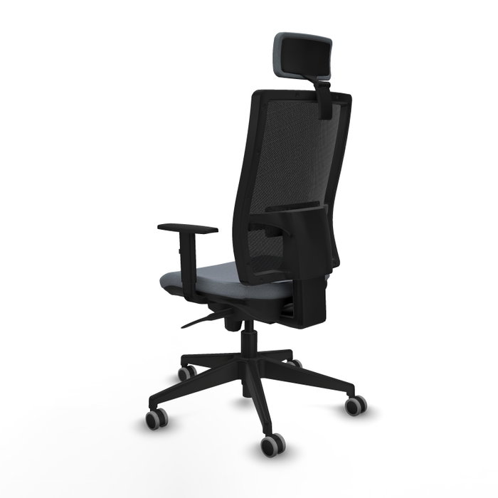 PIQUERAS Y CRESPO Silla de oficina Horna con mecanismo Sincro, Gris y Negro PIQUERAS Y CRESPO Silla de oficina Horna con mecanismo Sincro, Gris y Negro