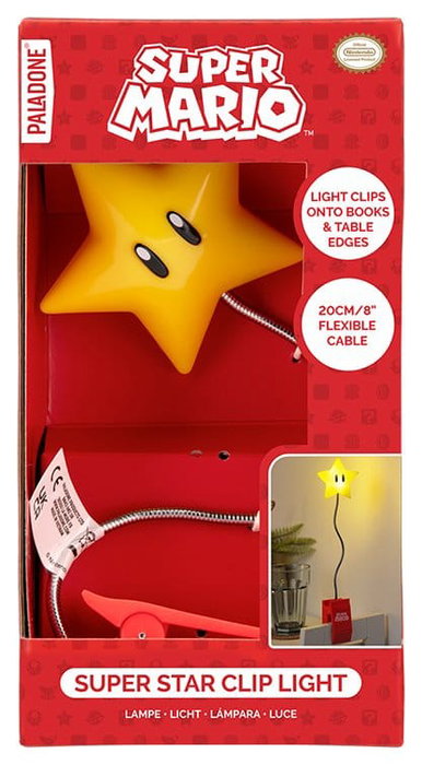Paladone Products Super Mario Lámpara Super Star Clip 33 cm Paladone Products Super Mario Lámpara Super Star Clip 33 cm