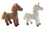 DKD Home Decor Peluche Caballo Blanco Marron Poliester 30 x 34 x 15 cm