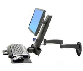Ergotron 200 Series Combo Arm 61 cm (24 pulgadas) para monitor soporte de pared negro hasta 8.2 kg