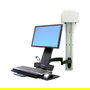 Ergotron 200 Series Combo Arm Negro para monitor LCD hasta 61 cm (24"), incluye soporte para teclado, ratón, reposamuñecas y lector de códigos de barras