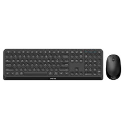 Philips Combo de Teclado Inglés y Ratón Serie 4000 SPT6407B/16 Negro