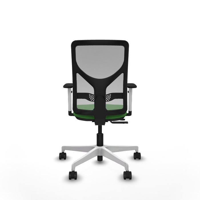 PIQUERAS Y CRESPO Silla de oficina Motilla con mecanismo Sincro/Traslack, Verde y Gris
