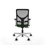 PIQUERAS Y CRESPO Silla de oficina Motilla con mecanismo Sincro/Traslack, Verde y Gris
