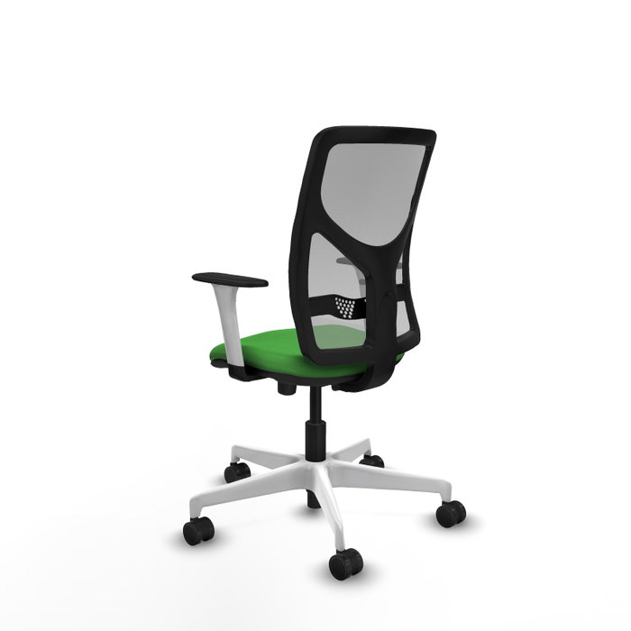 PIQUERAS Y CRESPO Silla de oficina Motilla con mecanismo Sincro/Traslack, Verde y Gris