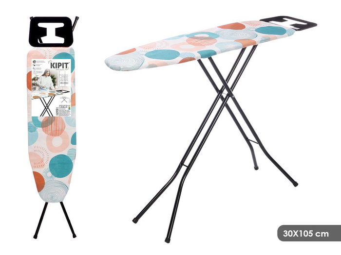 Kipit Tabla Planchar Abstracto 126 x 30x 88 cm (Área de Planchado 30 x 105 cm) Metal/Tela Aul, Blanco, Rojo, Negro (Set de 4) Kipit Tabla Planchar Abstracto 126 x 30x 88 cm (Área de Planchado 30 x 105 cm) Metal/Tela Aul, Blanco, Rojo, Negro (Set de 4)