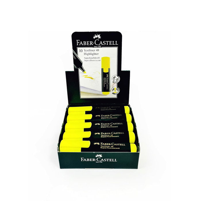 Faber Castell Textliner 48 Marcador Fluorescente Amarillo (Set de 10) Faber Castell Textliner 48 Marcador Fluorescente Amarillo (Set de 10)