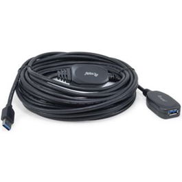 Equip Cable Alargador Activo USB 3.2 Gen 1 (3.0/3.1) Tipo A Macho/Hembra 10 m, 5 Gbps, Extensión Plug and Play, Negro