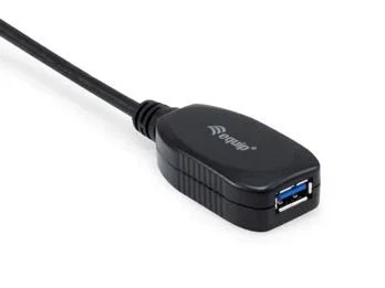 Equip 133347 Cable USB 3.2 Gen 1 (USB 3.0) Activo de Alargue 10 m, Conectores USB-A Macho a USB-A Hembra, Negro