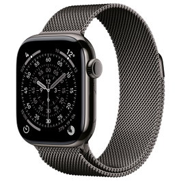 Apple Watch Series 11 GPS + Cellular 42 mm - Titanio Gris Pizarra - Correa Milanese Loop Gris Pizarra