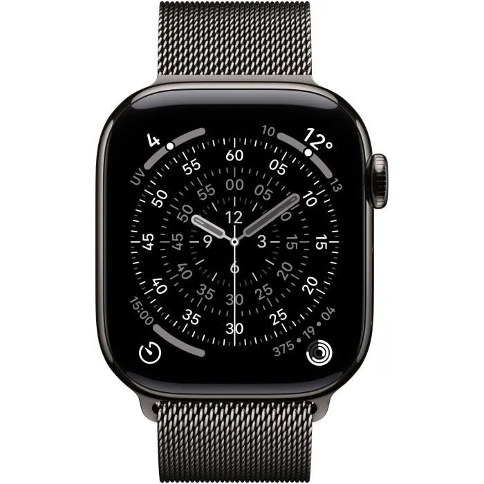 Apple MF8U4ZRA Watch Series 11 GPS + Cellular - 42 mm - Caja de titanio gris pizarra - Correa Milanese Loop gris pizarra