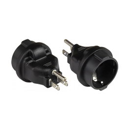 GoodConnections Adaptador de corriente USA Tipo B a Tipo F (CEE 7/3)ACS