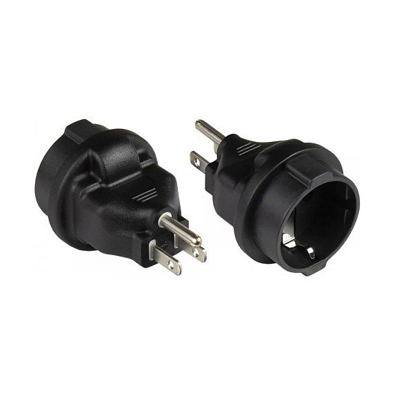 GoodConnections Adaptador de corriente Tipo B a Tipo F Alcasa PA-4502S en negro GoodConnections Adaptador de corriente Tipo B a Tipo F Alcasa PA-4502S en negro