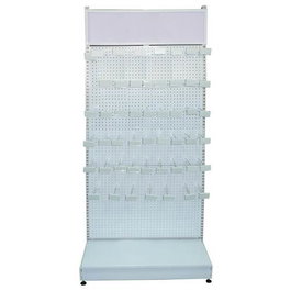 Ekomet EKO Expositor Blanco con 50 Ganchos, 1,98x0,92x0,45 m