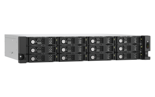 QNAP TL-R1200PES-RP Carcasa para Disco Duro/SSD de 12 Bahías 2.5/3.5" SATA Negro Gris 2U Montaje en Rack Hot-swap 6 Gbit/s