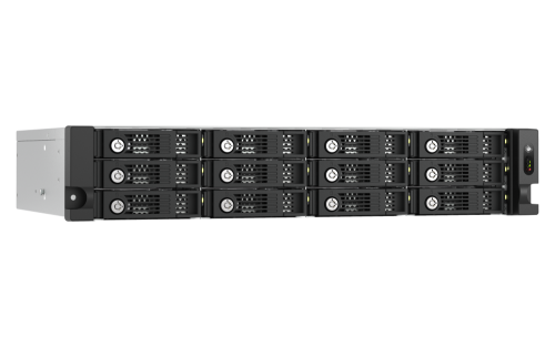 QNAP TL-R1200PES-RP Carcasa para Disco Duro/SSD de 12 Bahías 2.5/3.5" SATA Negro Gris 2U Montaje en Rack Hot-swap 6 Gbit/s