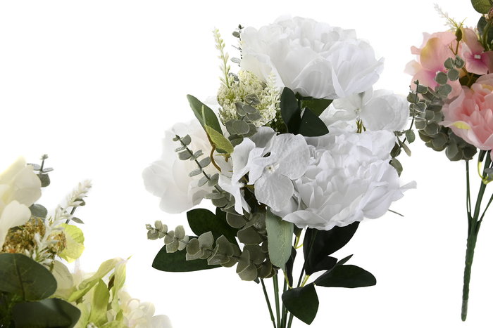 DKD Home Decor Rama Amarillo Rosa Palo 24 x 41 x 24 cm (12 Unidades)