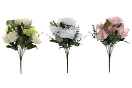 DKD Home Decor Rama Amarillo Rosa Palo 24 x 41 x 24 cm (12 Unidades)