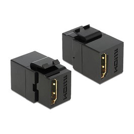 DeLock 86366 Adaptador HDMI BU a HDMI BU Negro - Keystone - 29.7 x 16.8 x 21.9 mm
