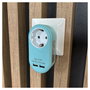 ENTAC Adaptador de enchufe EPAG-1EE-2USB-B con 2x USB-A Azul