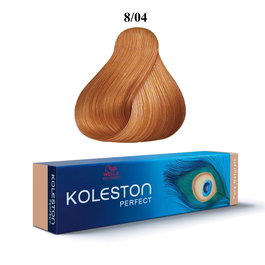 Koleston Perfect, Tinte permanente para el cabello, 8/04 Light Blonde Copper Natural, 60 ml