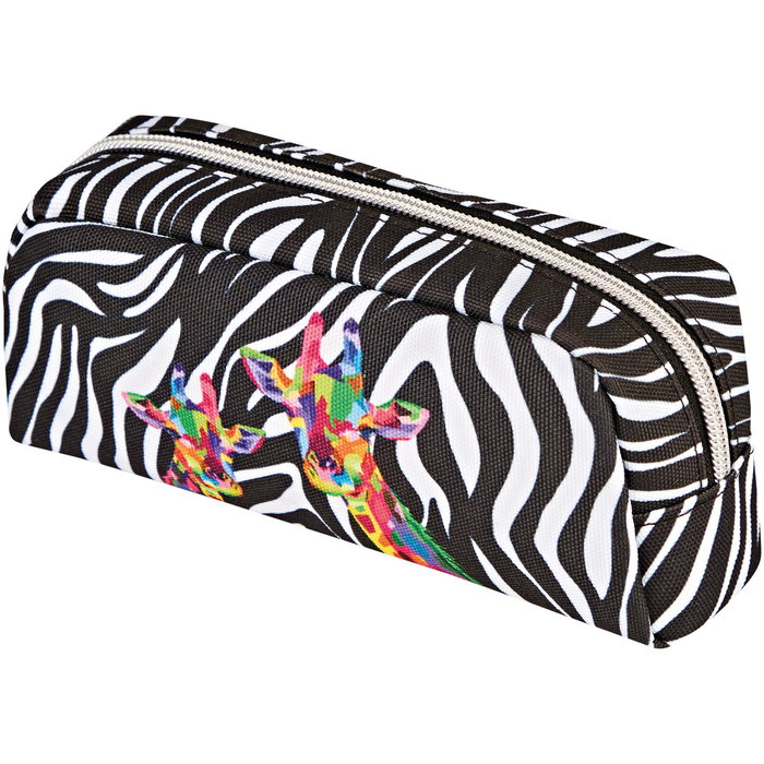 Herlitz Pouch Bag Wild Neon - Estuche suave de poliéster estampado en negro y blanco con cremallera Herlitz Pouch Bag Wild Neon - Estuche suave de poliéster estampado en negro y blanco con cremallera