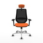 PIQUERAS Y CRESPO Silla de oficina Mardos con mecanismo Sincro, Naranja y Negro