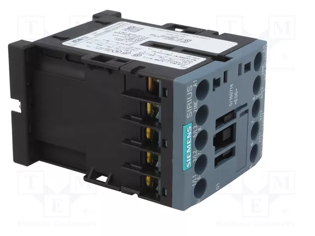 SIEMENS 3RT2016-1AB02 Contactor 3-polar 9A 24VAC
