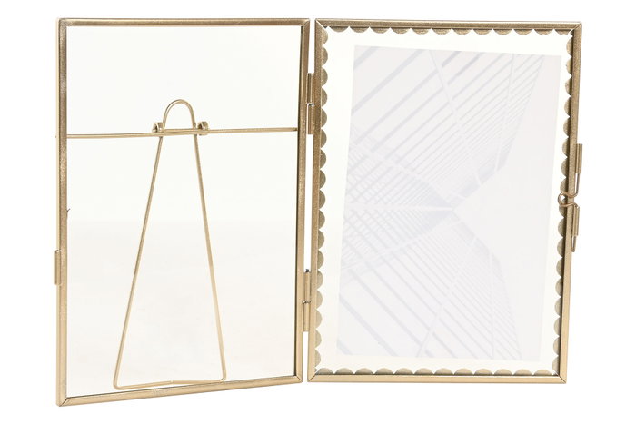 DKD Home Decor Marco Foto 10x15 Dorado Metal Cristal 18x13 cm (4 Unidades)