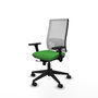 PIQUERAS Y CRESPO Silla de oficina Horna Verde y Blanco con mecanismo Sincro/Traslack