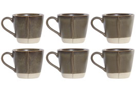DKD Home Decor Mug Verde 160ml Set 6 Piezas Urban Liangfeng 26
