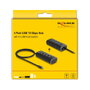 DeLOCK Concentrador USB 4 Puertos Type-C 10 Gbps Negro