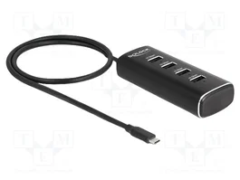 DeLOCK Concentrador USB 4 puertos 10 Gbps con USB Type-C