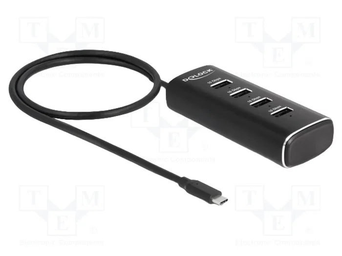 DeLOCK Concentrador USB 4 puertos 10 Gbps con USB Type-C
