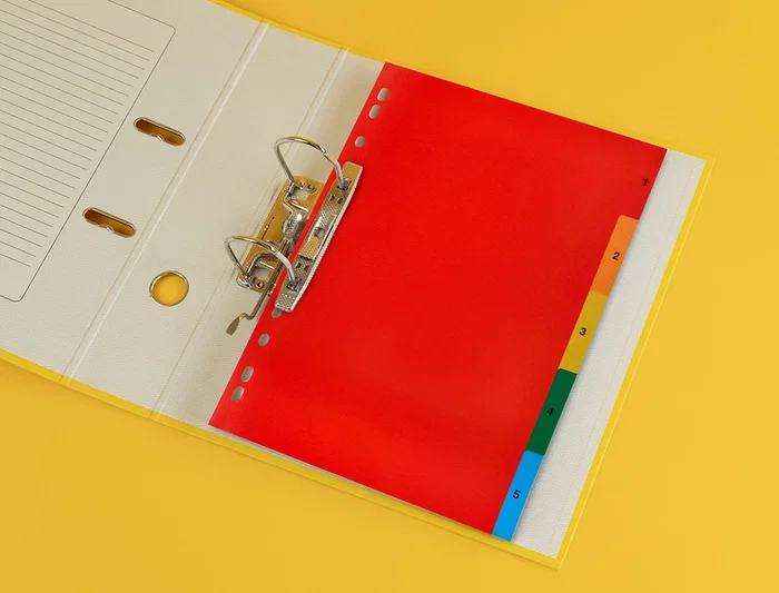 Q-connect Separadores Plástico Juego de 5 Separadores DIN A4 Multitaladro