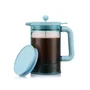 BODUM Cafetera Francesa o Prensa Francesa de Café BOD0699965637231, 1.5 Litros (12 Tazas), Tapa Incluida, Color Azul