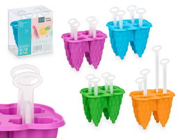 LEKNES Polera de Plástico 4 Huecos, Surtido de Colores (Verde, Naranja, Azul, Fucsia), 11.8 x 13 x 8.5 cm (Set de 24)