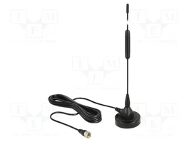 DeLOCK 12412 Antena omnidireccional Tipo F Negro