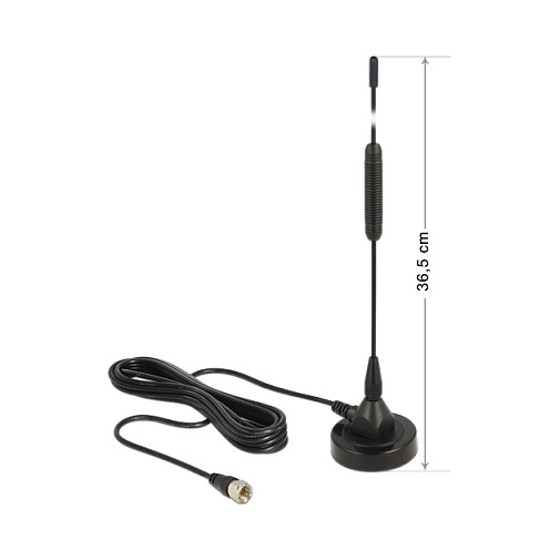 DeLOCK 12412 Antena omnidireccional Tipo F Negro DeLOCK 12412 Antena omnidireccional Tipo F Negro