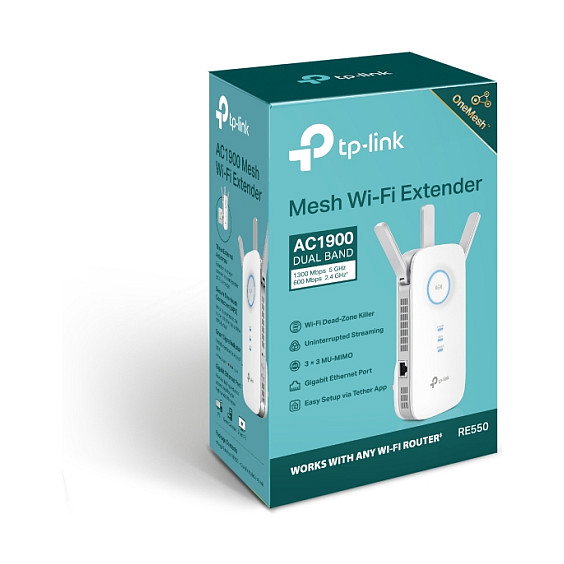 TP-Link RE550 Repetidor Amplificador Wi-Fi AC1900 Blanco TP-Link RE550 Repetidor Amplificador Wi-Fi AC1900 Blanco