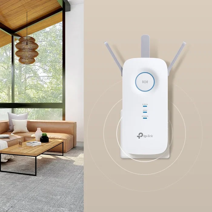 TP-Link RE550 Amplificador WiFi Extensor AC1900 Dual Band 1300 Mbps 3 Antenas Gigabit Ethernet Blanco