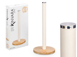 Kinvara Portarrollo Bambú Crema 15 cm x 34 cm x 15 cm (Set de 12)