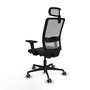 PIQUERAS Y CRESPO Silla de oficina Haches con mecanismo Sincro/Traslack, Negro y Gris