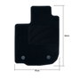 OCC Design Alfombrilla a medida para Dacia Sandero (2012-2016) 5 piezas con ribete azul