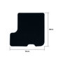 OCC Design Alfombrilla a medida para Dacia Sandero (2012-2016) 5 piezas con ribete azul