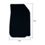 OCC Design Alfombrilla a medida para Dacia Sandero (2012-2016) 5 piezas con ribete azul