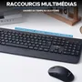 Bluestork Office R2 Teclado Inalámbrico con Teclas Ergonómicas Empotradas - AZERTY