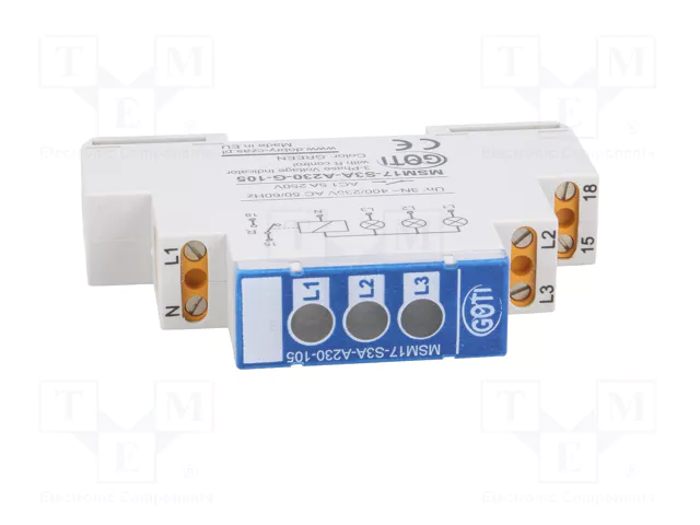 DOBRY CZAS MMR17-S3A-A230-105 Relé de monitorización de tensión 3 x 230...400V AC DOBRY CZAS MMR17-S3A-A230-105 Relé de monitorización de tensión 3 x 230...400V AC