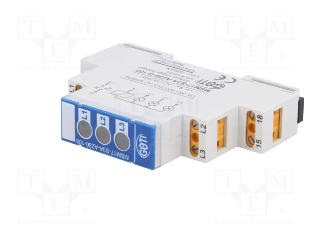 DOBRY CZAS MMR17-S3A-A230-105 Relé de monitorización de tensión 3 x 230...400V AC DOBRY CZAS MMR17-S3A-A230-105 Relé de monitorización de tensión 3 x 230...400V AC