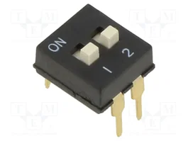 Aratas (Formerly Omron Components) DIP-SWITCH 2 secciones ON-OFF THT A6TN-2104